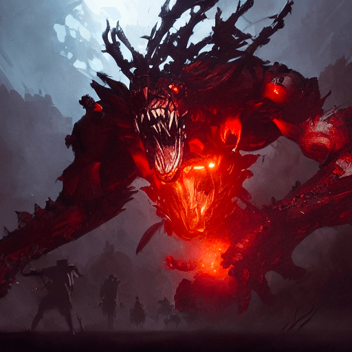 fantasy monster ready to fight