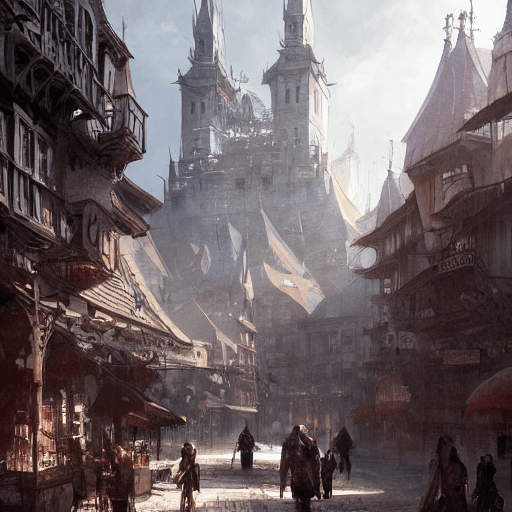 meadieval fantasy town square