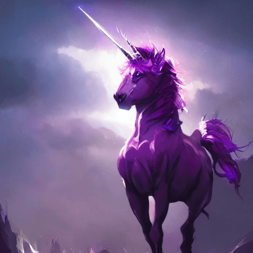 a purple unicorn