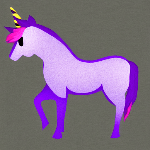 a purple unicorn