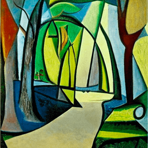 a Pathway in the wood with dappled light